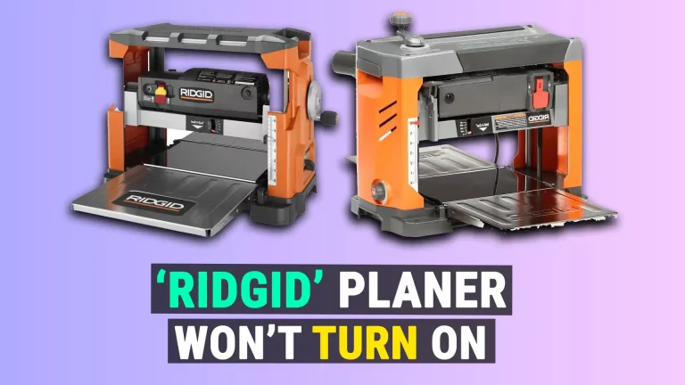 Ridgid planer won't turn on