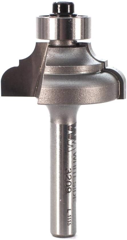 whiteside router bits 3209 cove and bead bit showing the profile shape and top bearing