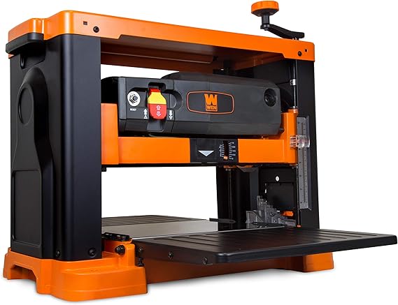 wen pl1303 three-blade benchtop thickness planer heavy duty construction