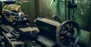 lathe machine in a factory
